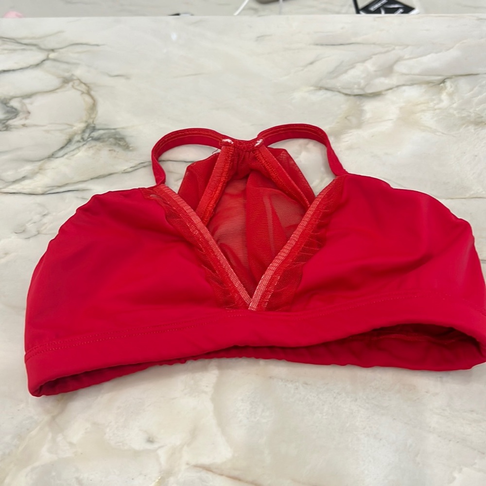 Red second skin youth, medium dance bra top. Excellent condition.